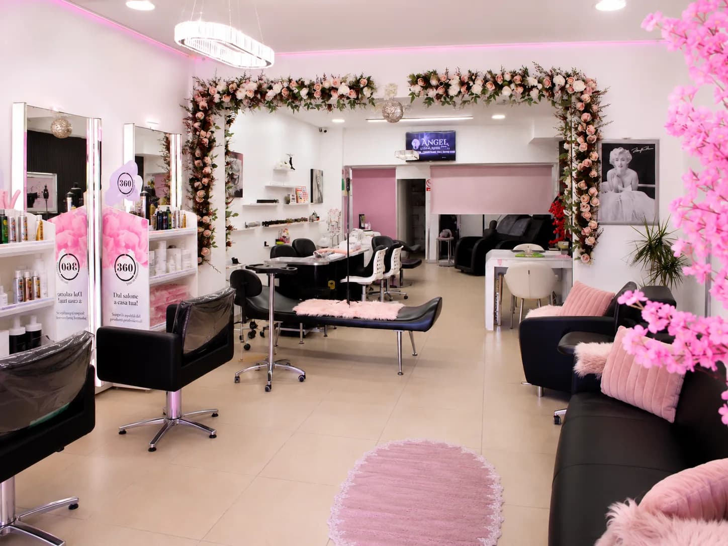 Inside Angel Hair Beauty salon in Liverpool