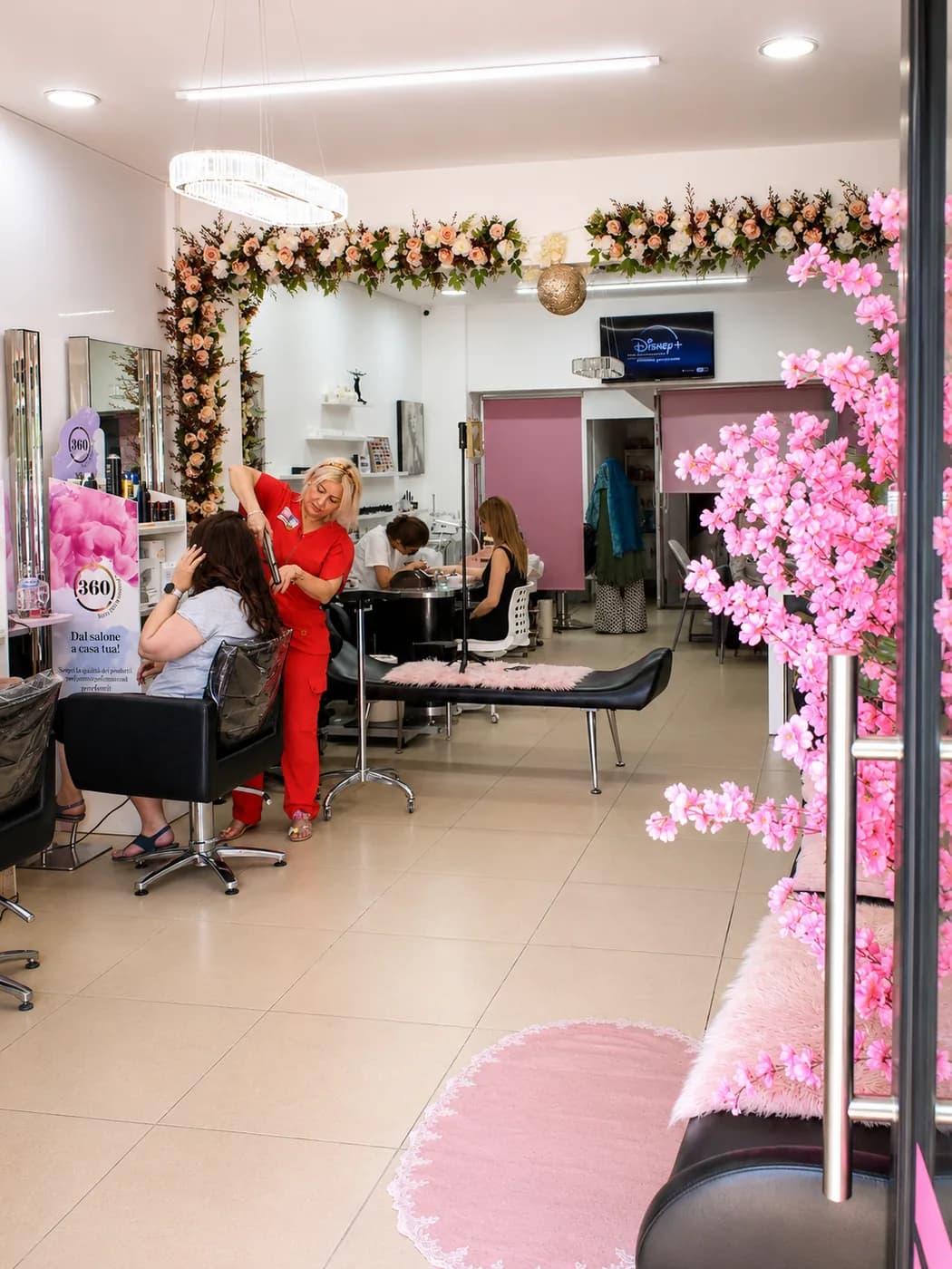 Inside the salon